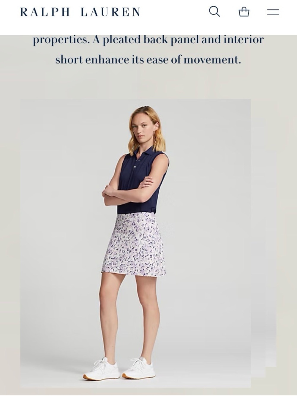 Ralph Lauren Lavender Floral Mini Skirt size small